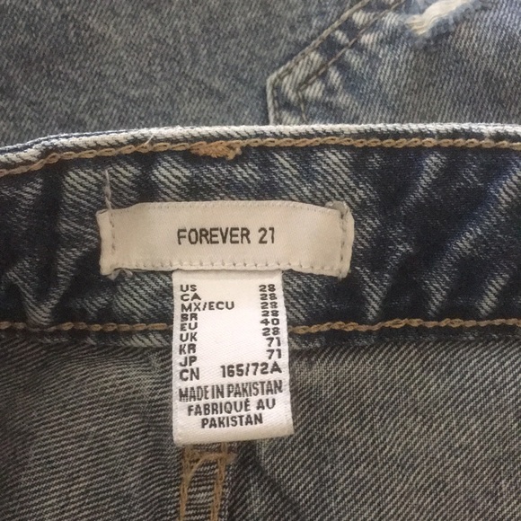 Forever 21 Jean Shorts Retro High Rise Blue 28 - Picture 4 of 13